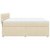 vidaXL Boxspringbett mit Matratze Creme 180x200 cm Stoff