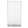 vidaXL Gabionenwand mit Glassteinen und LED-Lampe 85x30x200 cm