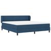 vidaXL Boxspringbett mit Matratze mit Matratze Blau 180 x 200 cm Stoff