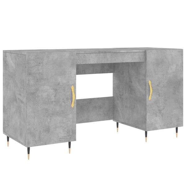 vidaXL Schreibtisch Betongrau 140x50x75 cm Holzwerkstoff