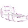 vidaXL Bettgestell "Viana" ohne Matratze Grau 100x200 cm Kunstleder