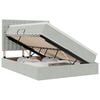 vidaXL LED-Speicherbett mit Matratze Hellgrau 140 x 200 cm Samt