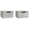 vidaXL Wand-Nachttische 2 Stk. Betongrau 34x30x20 cm