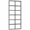 vidaXL Schiebet&uuml;r ESG-Glas und Aluminium 90x205 cm Schwarz