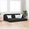 vidaXL Boden-Sofa-Bett 200cm Schwarz Samt