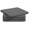 vidaXL Sitzkissen 4 Stk. Mikrofaserstoff Dunkelgrau 40 x 40 x 3 cm