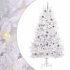vidaXL K&uuml;nstlicher Weihnachtsbaum 240 cm PVC und Stahl Wei&szlig;