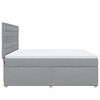 vidaXL Boxspringbett mit Matratze Hellgrau 180x200 cm Stoff
