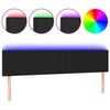 vidaXL LED Kopfteil Schwarz 180x5x78/88 cm Kunstleder