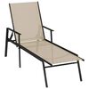 vidaXL Sonnenliege Stahl und Textilene Creme