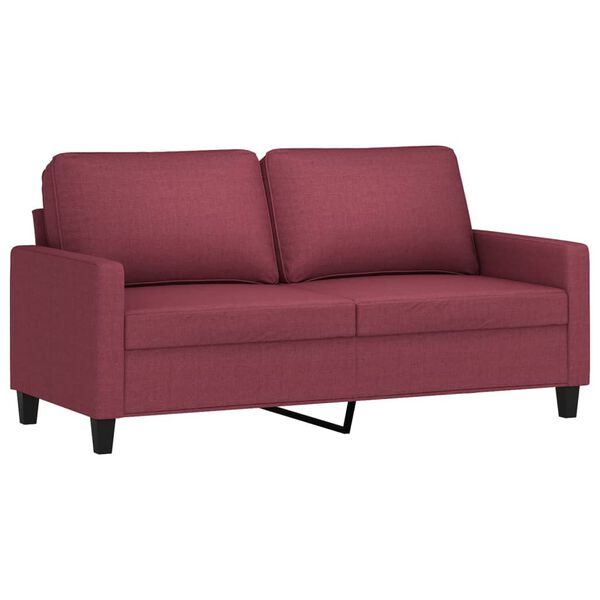vidaXL 2-Sitzer-Sofa Weinrot 140 cm Stoff