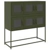 vidaXL Sideboard Olivgr&uuml;n 100,5x39x107 cm Kaltgewalzter Stahl