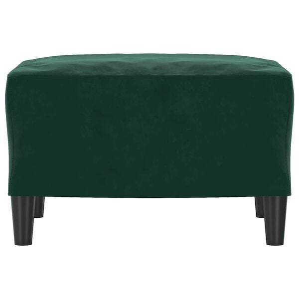 vidaXL Fu&szlig;hocker Dunkelgr&uuml;n 60x50x41 cm Samt