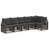 vidaXL Gartensofa-set 6 pcs Grau Poly-Rattan