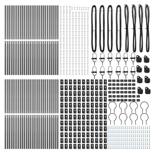 vidaXL Zaunpfosten Sonstiges 52 pcs Grau 3,2 x 3,2 x 200 cm Stahl