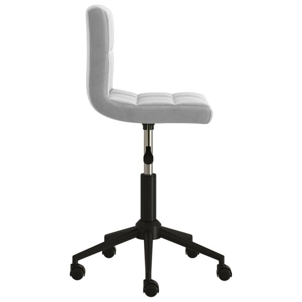 vidaXL Esszimmerstuhl Drehbar Hellgrau Samt