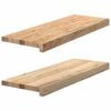 vidaXL Treppenstufen 2 Stk. Unbehandelt 70x25x2 cm Massivholz Eiche