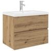 vidaXL Waschbeckenunterschrank mit Einbaubecken und Wasserhahn