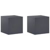 vidaXL Pflanzenst&auml;nder 2 pcs Anthrazit 40 x 40 x 40 cm