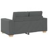 vidaXL Sofa 3 pcs Dunkelgrau 221 x 80 x 80 cm Leinenmischgewebe