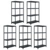 vidaXL Lagerregale 5 Stk. Schwarz 60 x 30 x 138 cm Kunststoff