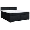 vidaXL Boxspringbett mit Matratze Schwarz 180x200 cm Stoff