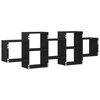 vidaXL Wandregal Schwarz Eichen-Optik 129x18x42 cm Holzwerkstoff