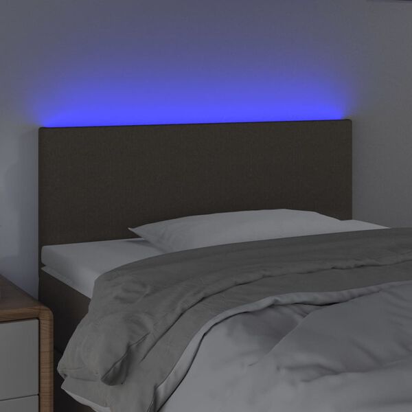 vidaXL LED Kopfteil Taupe 80x5x78/88 cm Stoff