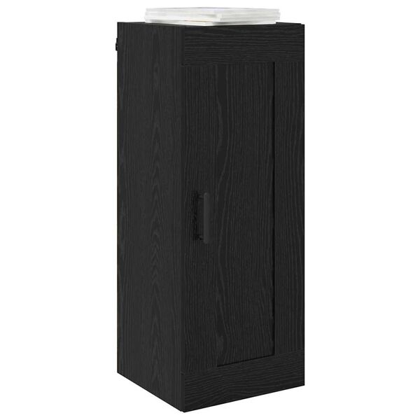 vidaXL Wandschrank Schwarz Eichen-Optik 34,5 x 34 x 90 cm