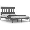 vidaXL Massivholzbett Grau 200x200 cm