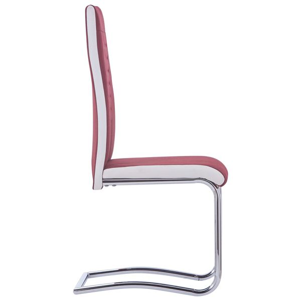 vidaXL Freischwinger 2 Stk. Weinrot Stoff