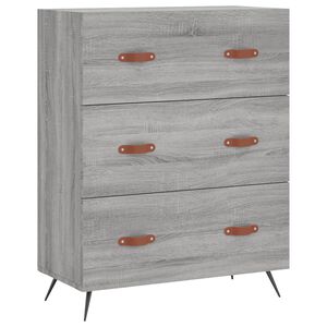 vidaXL Kommode Grau Sonoma 69,5x34x90 cm Holzwerkstoff