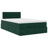 vidaXL Ottoman-Bett mit Matratze & LEDs Dunkelgr&uuml;n 120x200 cm Samt