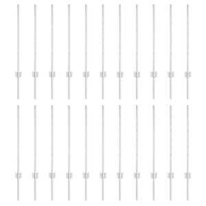 vidaXL Eingebetteter Zaunpfosten 22 Stk. Silber 120 cm