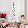 vidaXL K&uuml;nstlicher Weihnachtsbaum Wei&szlig; 150 cm PVC und Stahl