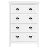 vidaXL Sideboard mit 4 Schubladen Hill 79x40x110 cm Massivholz Kiefer
