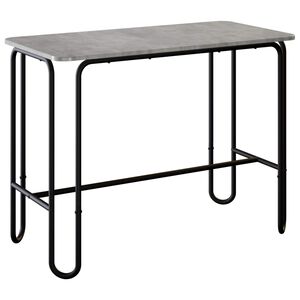 vidaXL Esstisch 100 x 50 x 75 cm Holzwerkstoff Betongrau Rechtwinklig