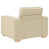 vidaXL Sofa 3 pcs Creme 220 x 80 x 84 cm Leinenmischgewebe