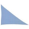 vidaXL Sonnensegel 3 x 4 x 5 m HDPE Dreieckig Blau und Wei&szlig;