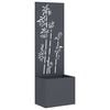 vidaXL Garten Sichtschutz-Leinwand Floral Anthrazit 50 x 150 cm