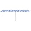 vidaXL Automatische Markise mit LED & Windsensor 600x350 Blau und Wei&szlig;