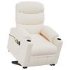vidaXL Massagesessel mit Aufstehhilfe Creme Kunstleder