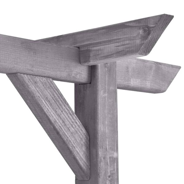vidaXL Garten-Pergola Grau 200x40x205 cm Imprägniertes Kiefernholz