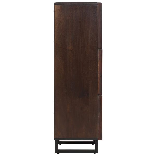 vidaXL Highboard Braun 40x34x110 cm Massivholz Mango