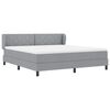 vidaXL Boxspringbett mit Matratze Hellgrau 180 x 200 cm Stoff