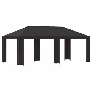 vidaXL Garten Pavillon 6 x 3 m Anthrazit Polyester und Stahl 190