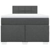 vidaXL Boxspringbett mit Matratze Dunkelgrau 120x190 cm Stoff