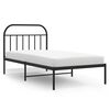 vidaXL Bettgestell mit Kopfteil Metall Schwarz 100x200 cm
