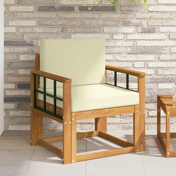 vidaXL Outdoor-Sofagarnitur Massives Akazienholz und Polyester