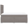 vidaXL Boxspringbett mit Matratze Taupe 120x200 cm Stoff